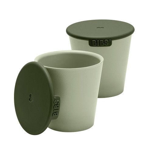 Набор стаканов с крышкой BIBS Cup Set Sage, 2 шт.