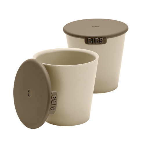 Набор стаканов с крышкой BIBS Cup Set Vanilla, 2 шт.