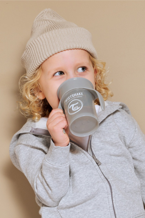 Поильник Twistshake 360 cup серый 230 мл