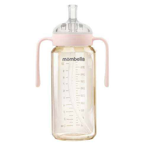 Антиколиковая бутылочка Mombella Wide Neck 300 мл розовая