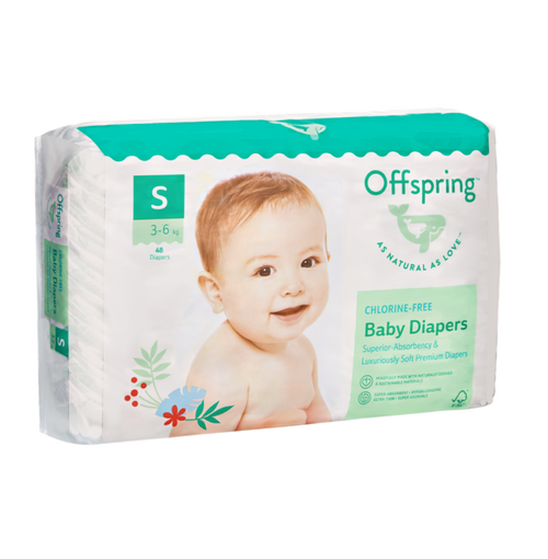 Offspring подгузники Первый Новый Год S 3-6 кг, 48 шт. 