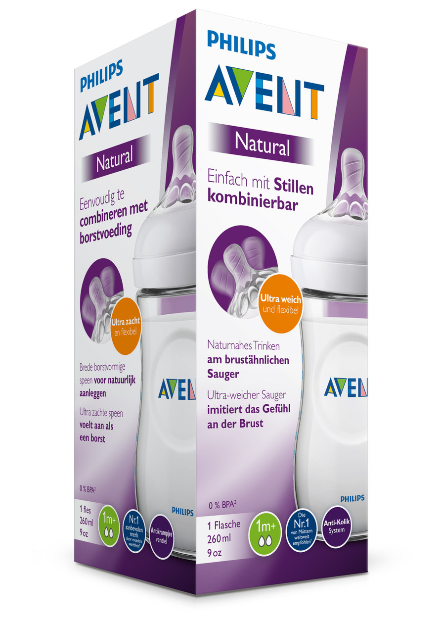 Бутылочка Natural от 1 мес. 260 мл Philips Avent MC/SCF033/17 от 1 040 ₽ —  купить с доставкой в интернет-магазине motherbear.ru