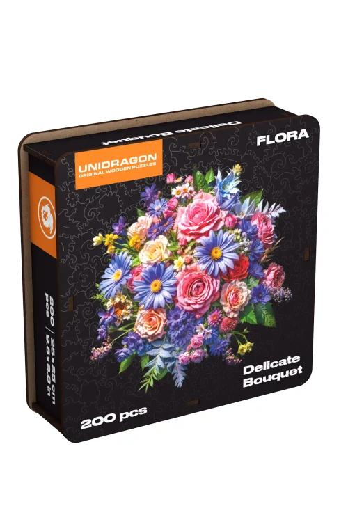Деревянные пазлы UNIDRAGON FLORA Нежный букет 200 дет.