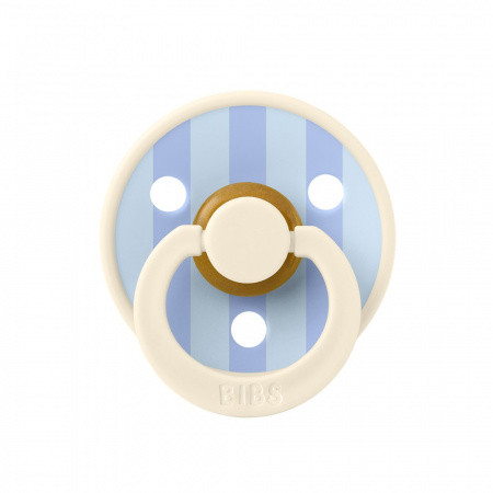 Пустышка латексная BIBS Studio Colour Block Ivory Dusty Blue, 0+ мес.