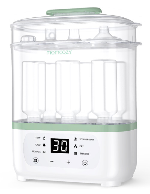 Электрический паровой стерилизатор детских бутылочек 8 в 1 BS02, белый Momcozy