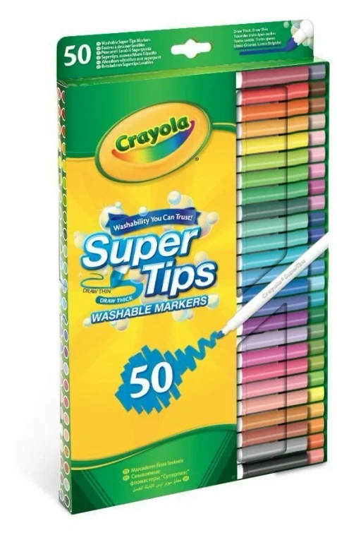 Supertips Смываемые фломастеры 50 цветов