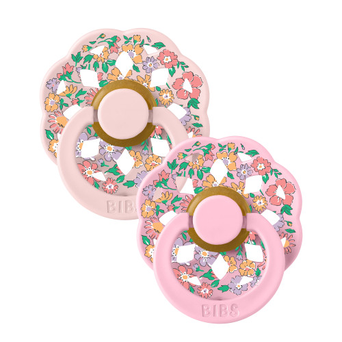 Набор пустышек латексных BIBS x Liberty - Oscar Meadow - Baby Pink/Blossom Mix, 0+ мес., 2 шт.