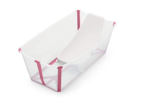 Ванночка складная со вставкой Flexi Bath Pink