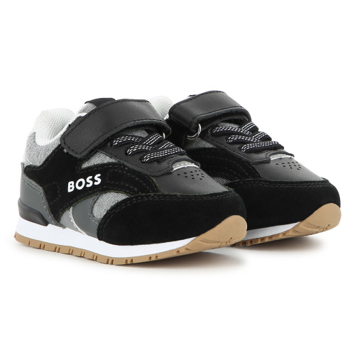 Детские кожаные кроссовки BOSS