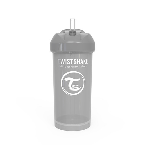 Поильник Twistshake Straw Cup серый 360 мл