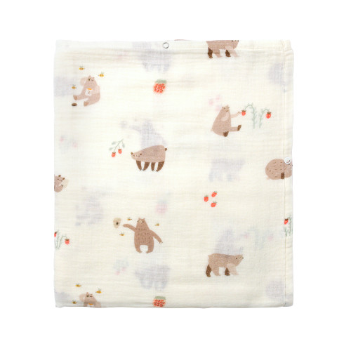 Пелёнка муслиновая BUBA KIDS Мишкины лакомства, 115х115 см