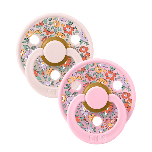 Набор пустышек латексных BIBS x Liberty - Oscar Meadow - Baby Pink/Petal Mix, 0+ мес., 2 шт. .