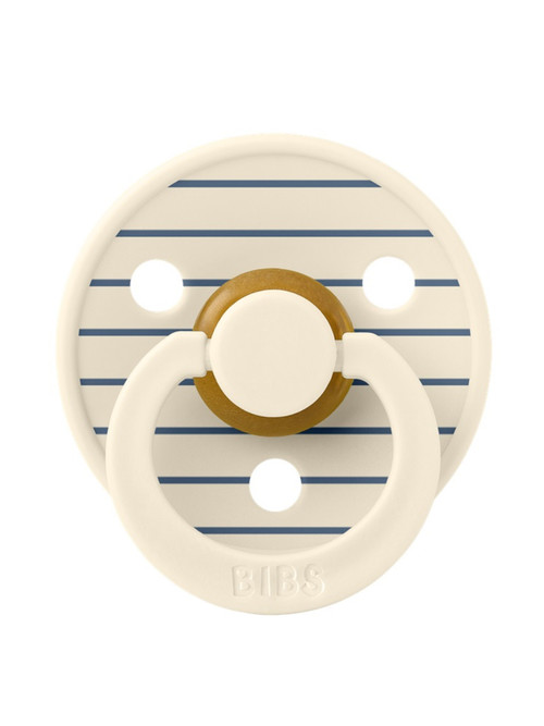 Пустышка латексная BIBS Studio Colour Pin Ivory Steel Blue 0+