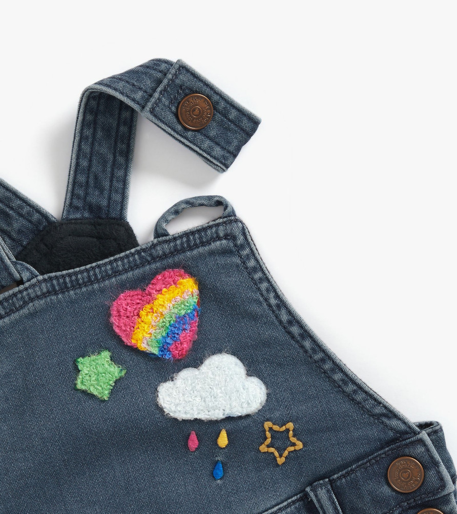 Полукомбинезон джинсовый на флисовой подкладке Mothercare MC/ZC080 от 4 ...