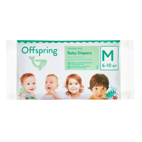 Подгузники Offspring Travel pack, M 6-10 кг, 3 шт.