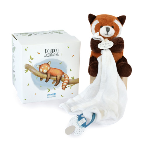 Рыжая панда Комфортер и держатель для пустышки Doudou et compagnie